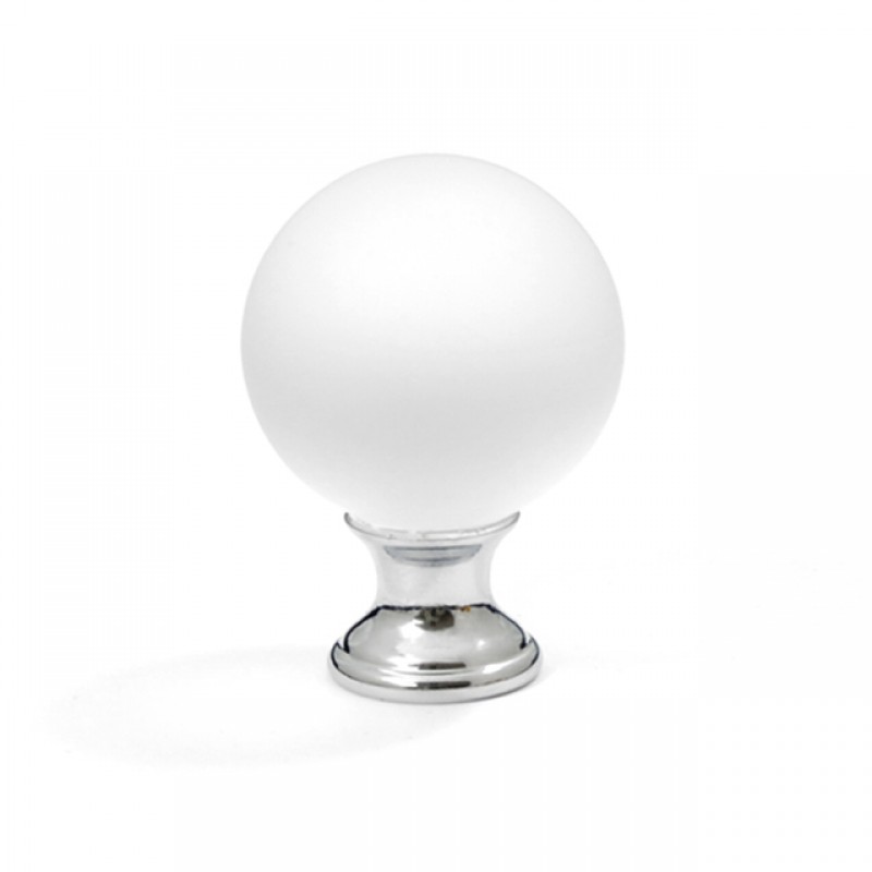 DANY FURNITURE KNOB / CHROME WHITE  MURANO COLLECTION
