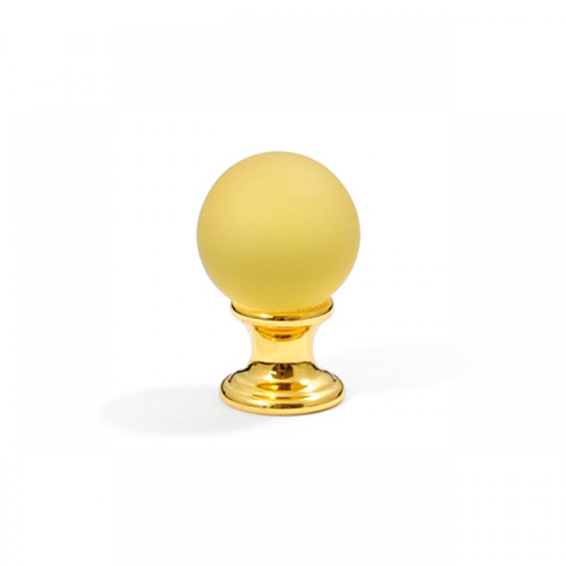 24K DANY FURNITURE KNOB / YELLOW  MURANO COLLECTION