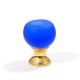 24K MELA FURNITURE KNOB / BLUE  MURANO COLLECTION