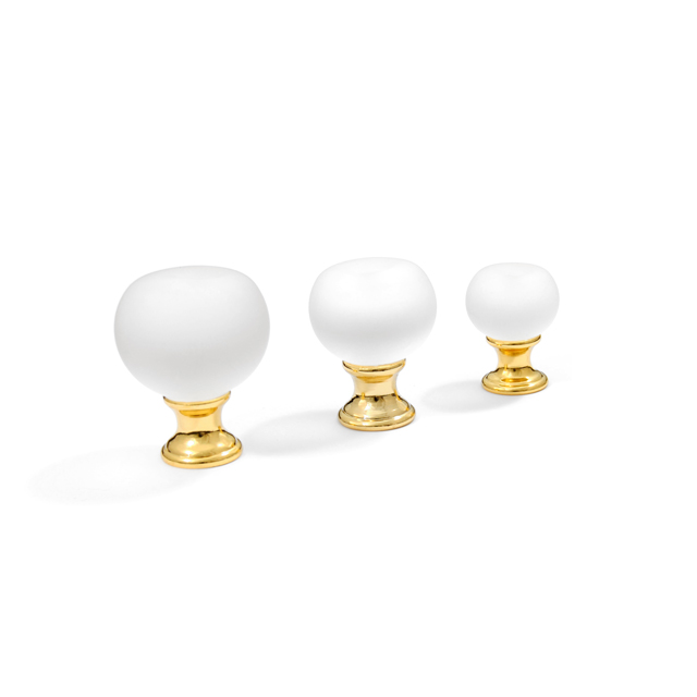 24K MELA FURNITURE KNOB / WHITE 