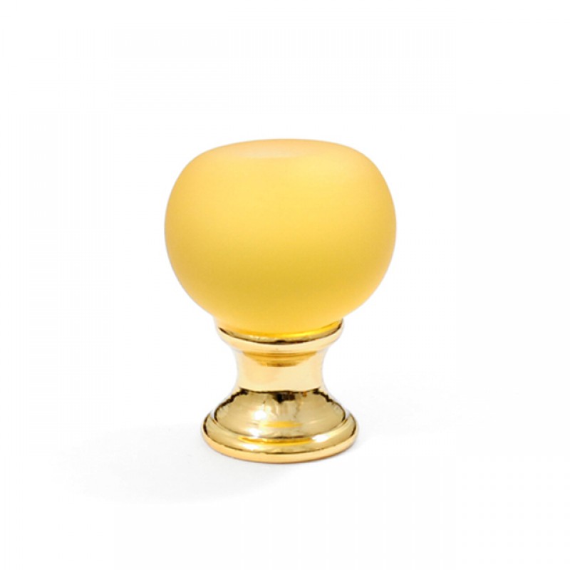 24K MELA FURNITURE KNOB / YELLOW  MURANO COLLECTION