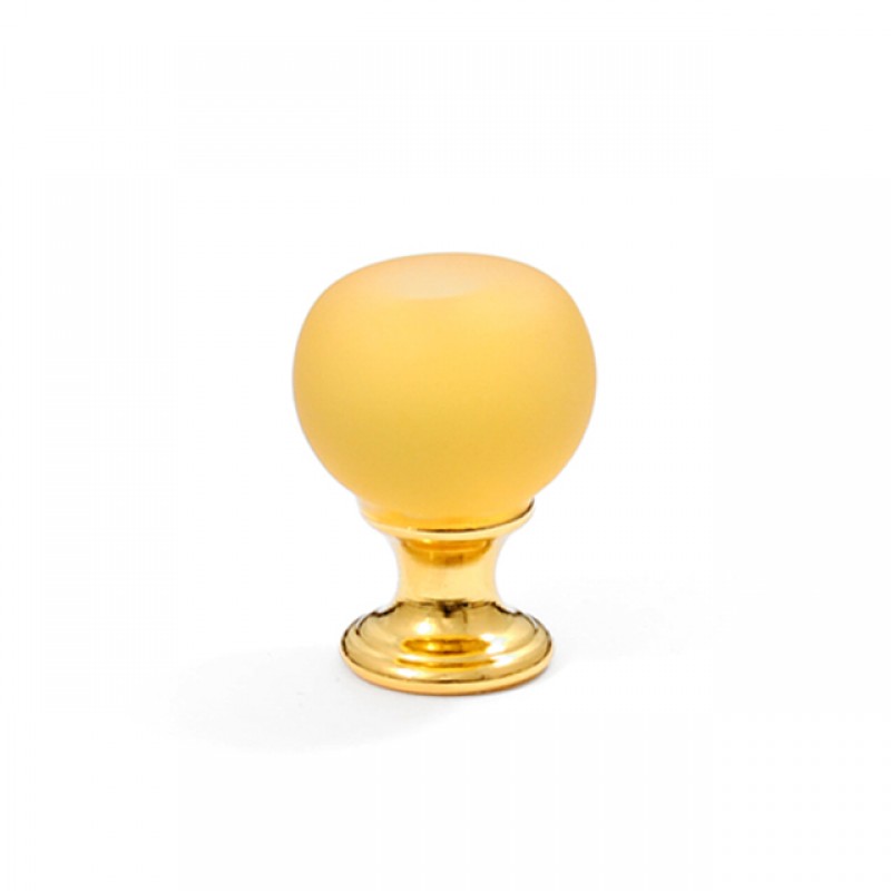24K MELA FURNITURE KNOB / YELLOW  MURANO COLLECTION