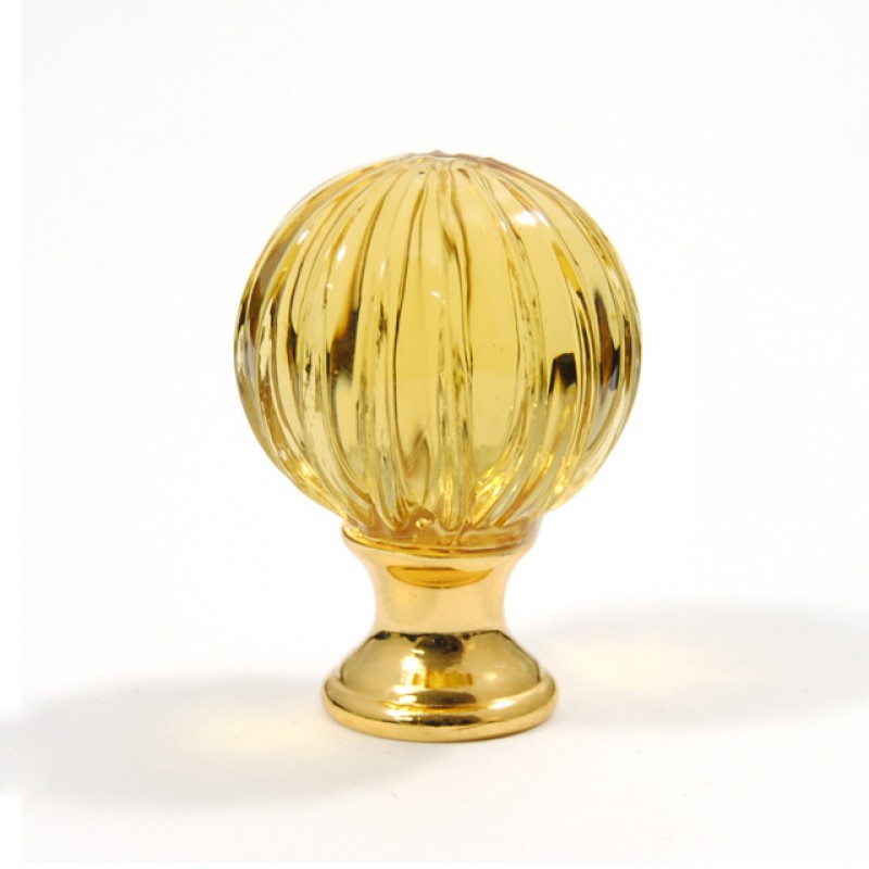 24K RIGADIN FURNITURE KNOB / YELLOW MURANO COLLECTION