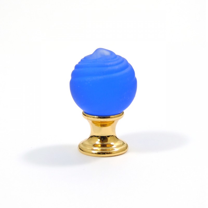 24K ROSELLINA FURNITURE KNOB / BLUE  MURANO COLLECTION
