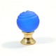 24K ROSELLINA FURNITURE KNOB / BLUE  MURANO COLLECTION