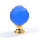 24K ROSELLINA FURNITURE KNOB / BLUE  MURANO COLLECTION