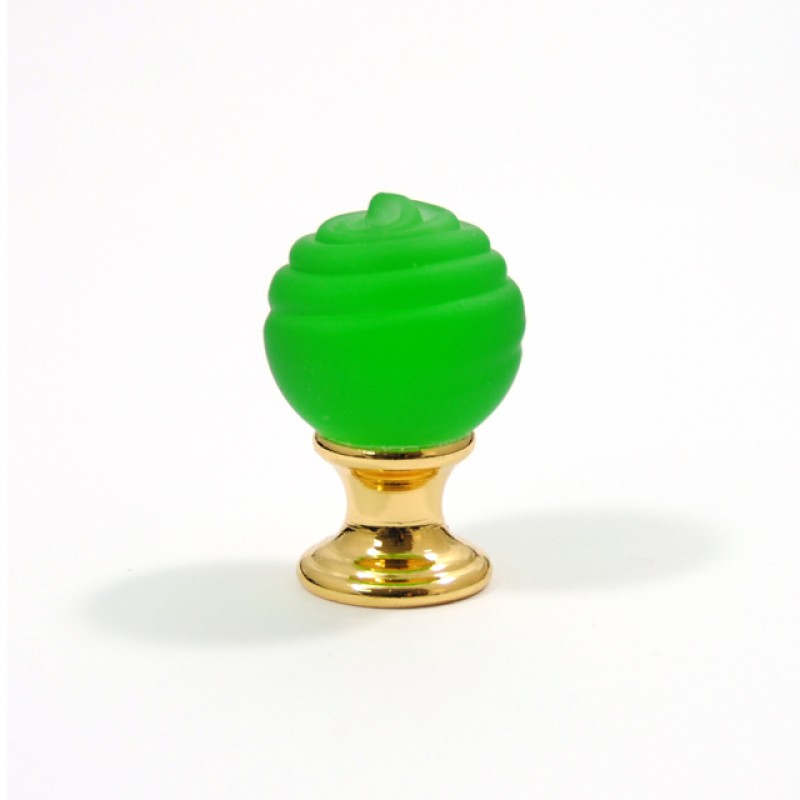 24K ROSELLINA FURNITURE KNOB / GREEN  MURANO COLLECTION