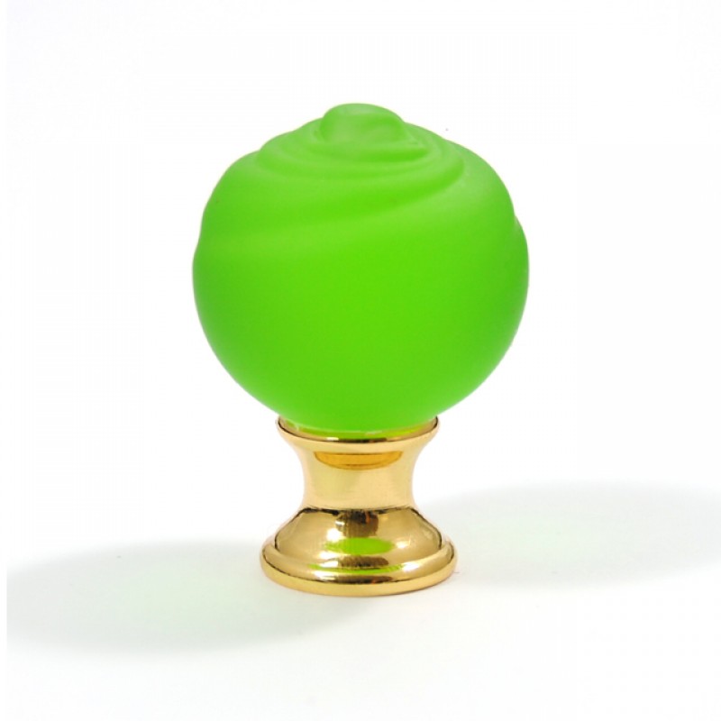 24K ROSELLINA FURNITURE KNOB / GREEN  MURANO COLLECTION