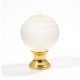 24K ROSELLINA FURNITURE KNOB / WHITE MURANO COLLECTION
