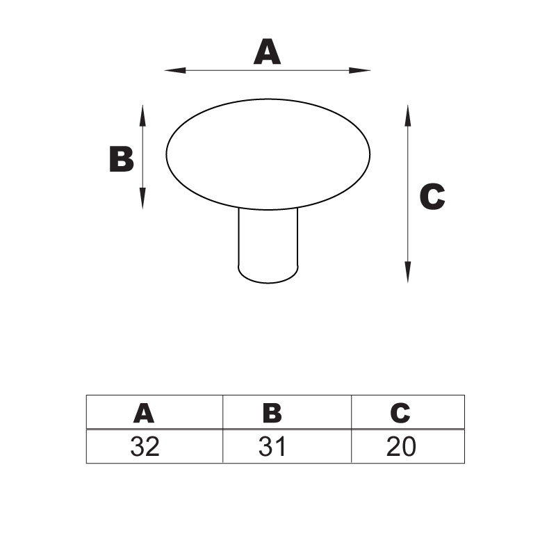 R747BM FURNITURE KNOB / MAT CHROME  MODERN COLLECTION