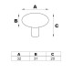 R747BM FURNITURE KNOB / MAT CHROME  MODERN COLLECTION