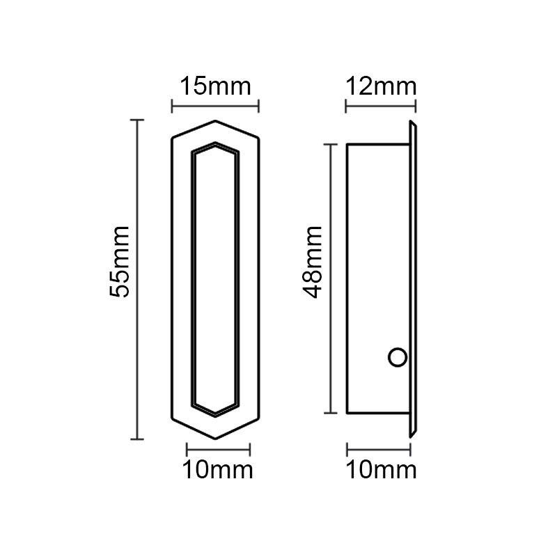 INSET KNOB MA10 SLIDING DOOR / MATT NICKEL 