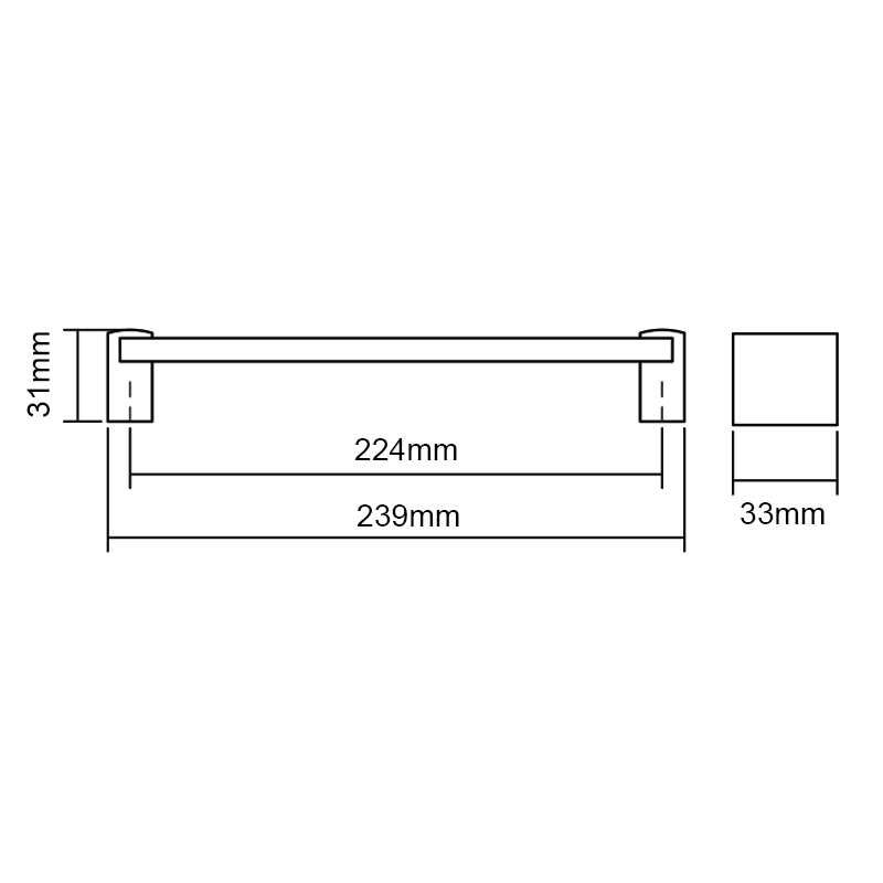 V0106 CHROME-BLACK SQUARE FURNITURE BAR MODERN COLLECTION