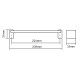 V0106 CHROME-BLACK SQUARE FURNITURE BAR MODERN COLLECTION