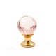 24K RIGADIN FURNITURE KNOB / PINK  MURANO COLLECTION