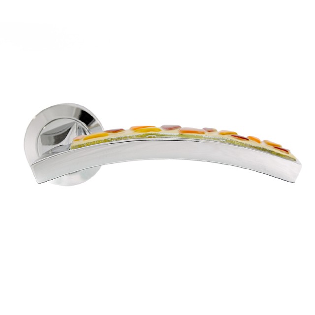 MOMA ORANGE STAINED GLASS - CHROME ROSETTE