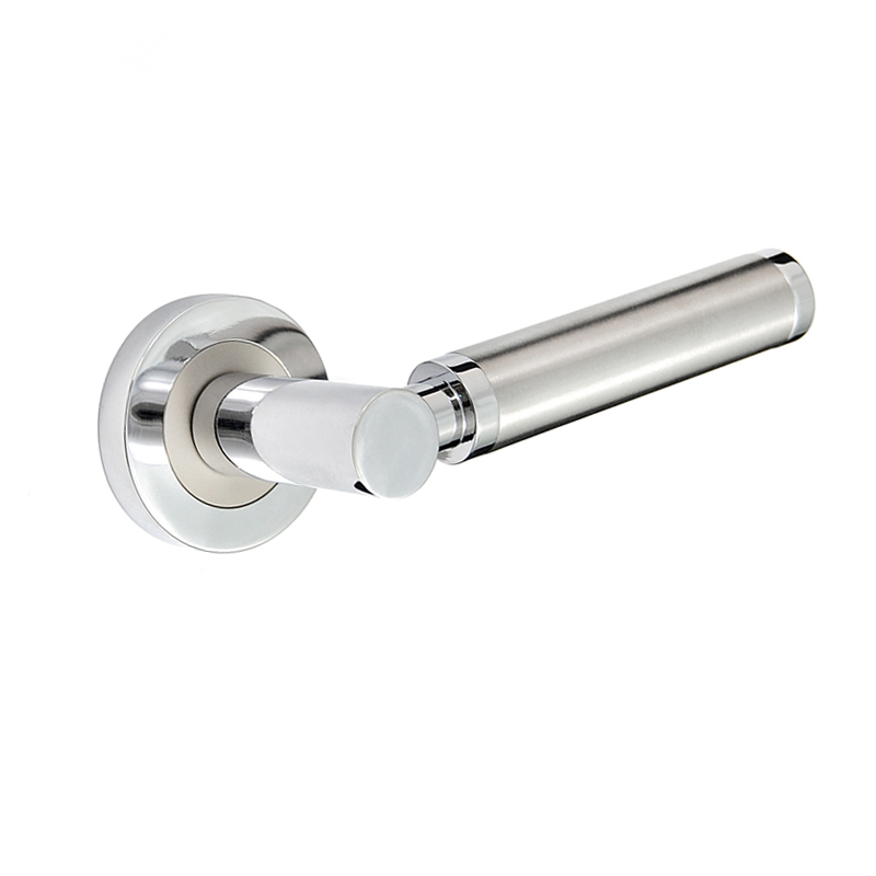 LINUS ROSETTE / MATT CHROME - CHROME  DOOR HANDLES