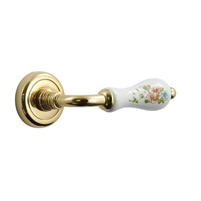 IRIS GOLD ROSETTE - PORCELAIN