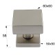 SQUARE DOOR KNOB / MAT NICKEL