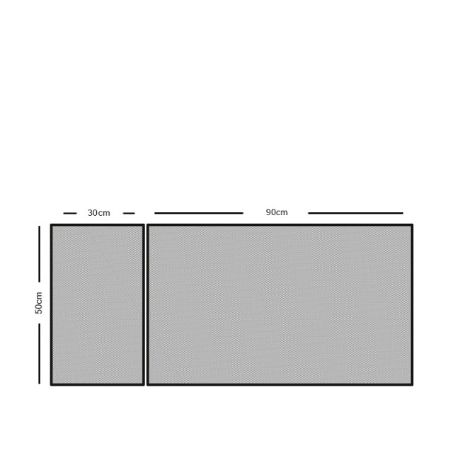FIREPLACE CORNER COVER / 90,30x50 cm / MATT NICKEL