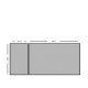 FIREPLACE CORNER COVER / 90,30x50 cm / MATT NICKEL