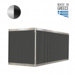 FIREPLACE CORNER COVER / 90,40x50 cm / MATT NICKEL 