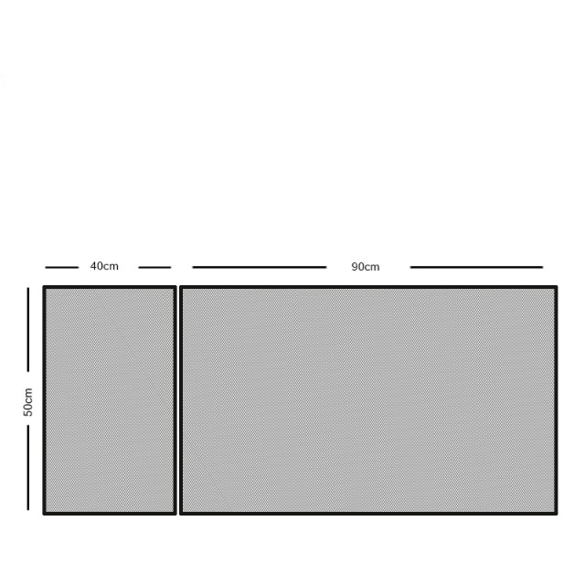 FIREPLACE CORNER COVER / 90,40x50 cm / MATT NICKEL 