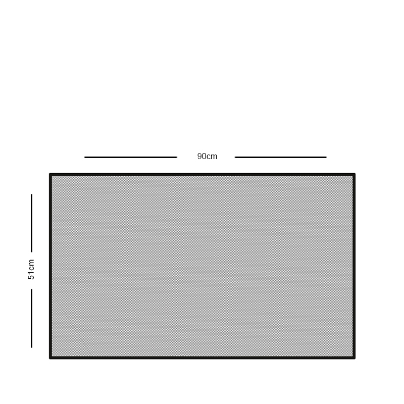 SINGLE LEAF FIREPLACE COVER / 90x50 cm / NICKEL