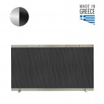 SINGLE LEAF FIREPLACE COVER / 90x50 cm / NICKEL