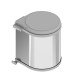 AUT. OPEN LID SWING OUT BIN ROUND INOX ITALY / 13Ltr