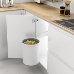 SWING OUT BIN WHITE ROMANGA ITALY / 13 Ltr