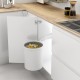 SWING OUT BIN WHITE ROMANGA ITALY / 13 Ltr