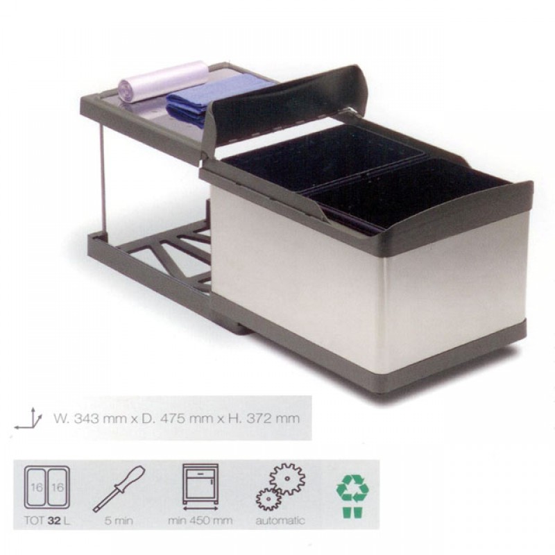 BUILD-IN SLIDING BIN, 45 CABINET / AUTOMATED BUILD-IN SLIDING BINS