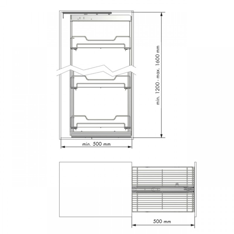 ΤΡΟΦΟΘΗΚΗ MENAGE / ΕΡΜΑΡΙΟ 35 / ΥΨΟΣ 120-160 cm