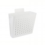 WHITE OPEN NEWSPAPER BASKET