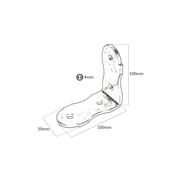 BLACK PERGOLA ANGLE BRACKET