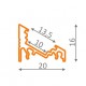 LED PROFILE CORNER / ANODISED ALUMINIUM  PROFILE CORNER