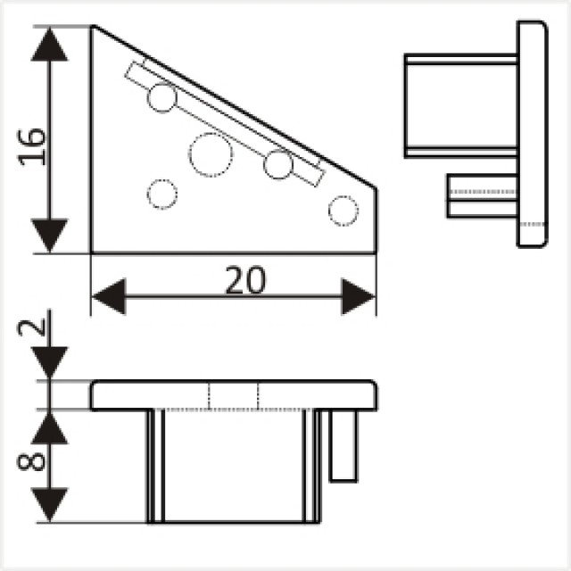 ΤΑΠΕΣ ΓΙΑ ΠΡΟΦΙΛ LED CORNER ΓΚΡΙ