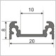 LED PROFILE SURFACE ANODIZED ALUMINIUM  PROFILE SURFACE
