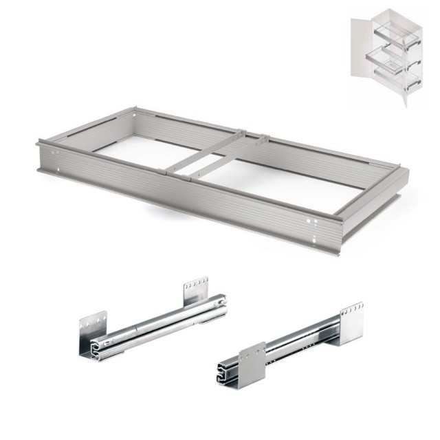 PULL-OUT CRADLE 74,5x35,5 GREY RAL 9006