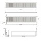 CABLE OUTLET WITH BLACK BRUSH FOR TV FURNITURE