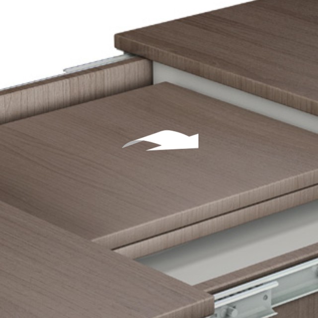 EXTENSION TABLE MECHANISM WITH BALL CROSSES FOR ADDITIONAL 35cm