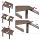 EXTENDABLE TABLE MECHANISM WITH CROSSES FOR ADDITIONAL 50cm