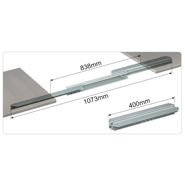 EXTENSION TABLE WITHOUT FRAME SLIDING SYSTEM / HEAVY DUTY / ADD 60cm