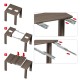 EXTENSION TABLE WITHOUT FRAME SLIDING SYSTEM / HEAVY DUTY / ADD 105cm