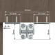 EXTENSION TABLE WITHOUT FRAME SLIDING SYSTEM / HEAVY DUTY / ADD 105cm