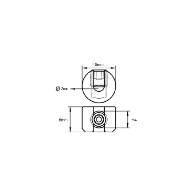 WIRE ROPE CLAMP RING FOR SHELVES / INOX 316
