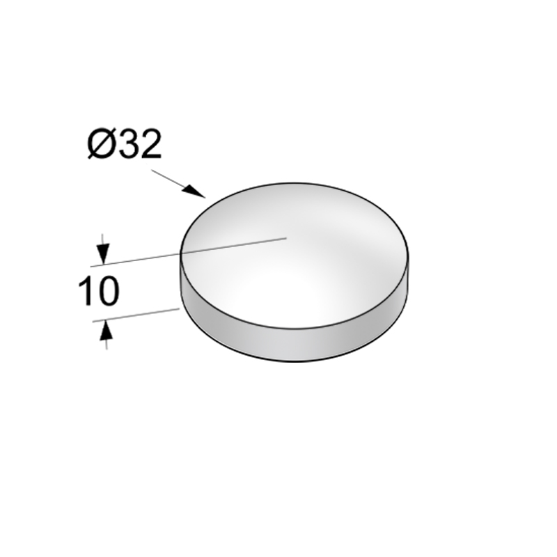 DECORATIVE END CAP Φ.32 HIDDEN D.32 SHELVING SYSTEM