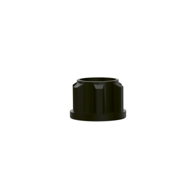 PLASTIC TUBE SHELF CAP D.32 M10, BLACK