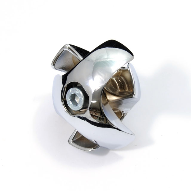 3-WAY CONNECTOR FOR D.25 TUBE / CHROME